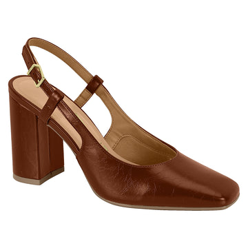 Vizzano 1428-101 Block Heel Slingback Pump in Chocolate
